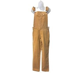 CHASER High Waist Camel Brown Corduroy Overalls Jumpsuit Romper